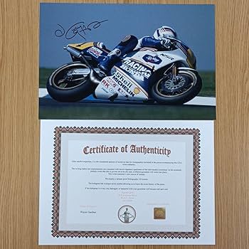 【証拠写真あり】ロレンゾ直筆サイン入り写真 評価カード付き 一瞬認証書付き Amazon.co.jp: ②オートバイレーサー ワインガードナー 直筆